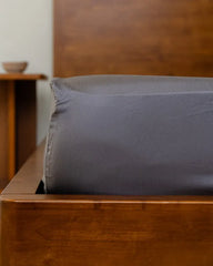 Luxe Sateen Fitted Sheet Steel Grey