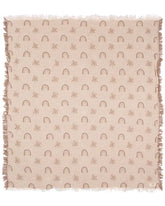 Rainbow Gauze Receiving Blanket Single with Pouch