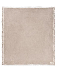 Little Fishies Gauze Receiving Blanket Set - 3 Pack - Natural / Beige / Warm Taupe