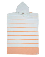 Colorblock Stripe Hooded Poncho - Mint