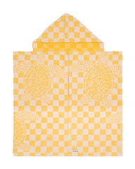 Checker Turtle Hooded Kids Bath Towel