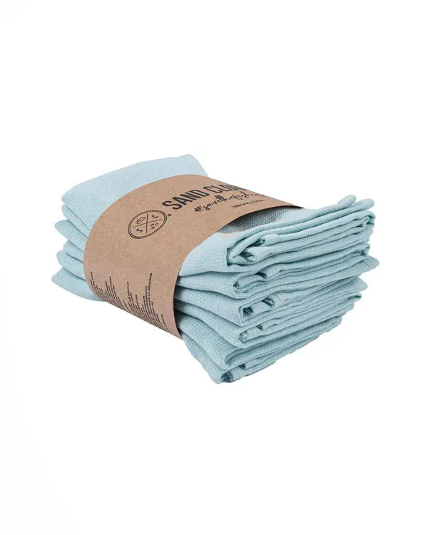 Terra Bath Washcloth Bundle 6 Pack - Seaglass